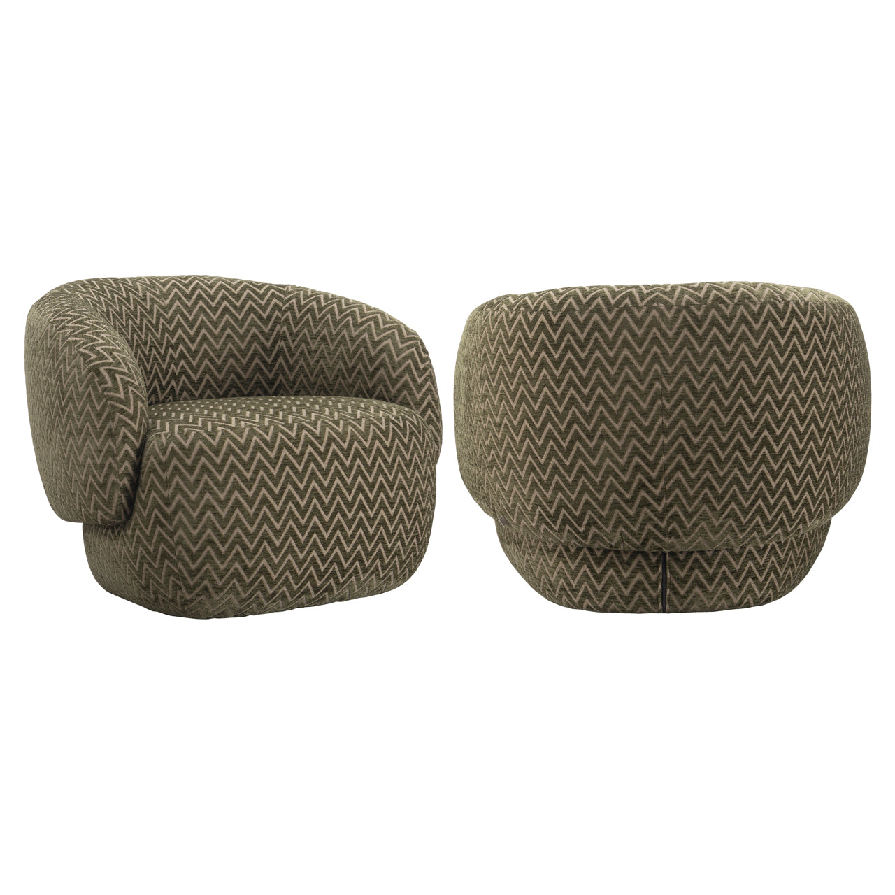 Richmond Interiors Lounge Stuhl Milano moss chevron