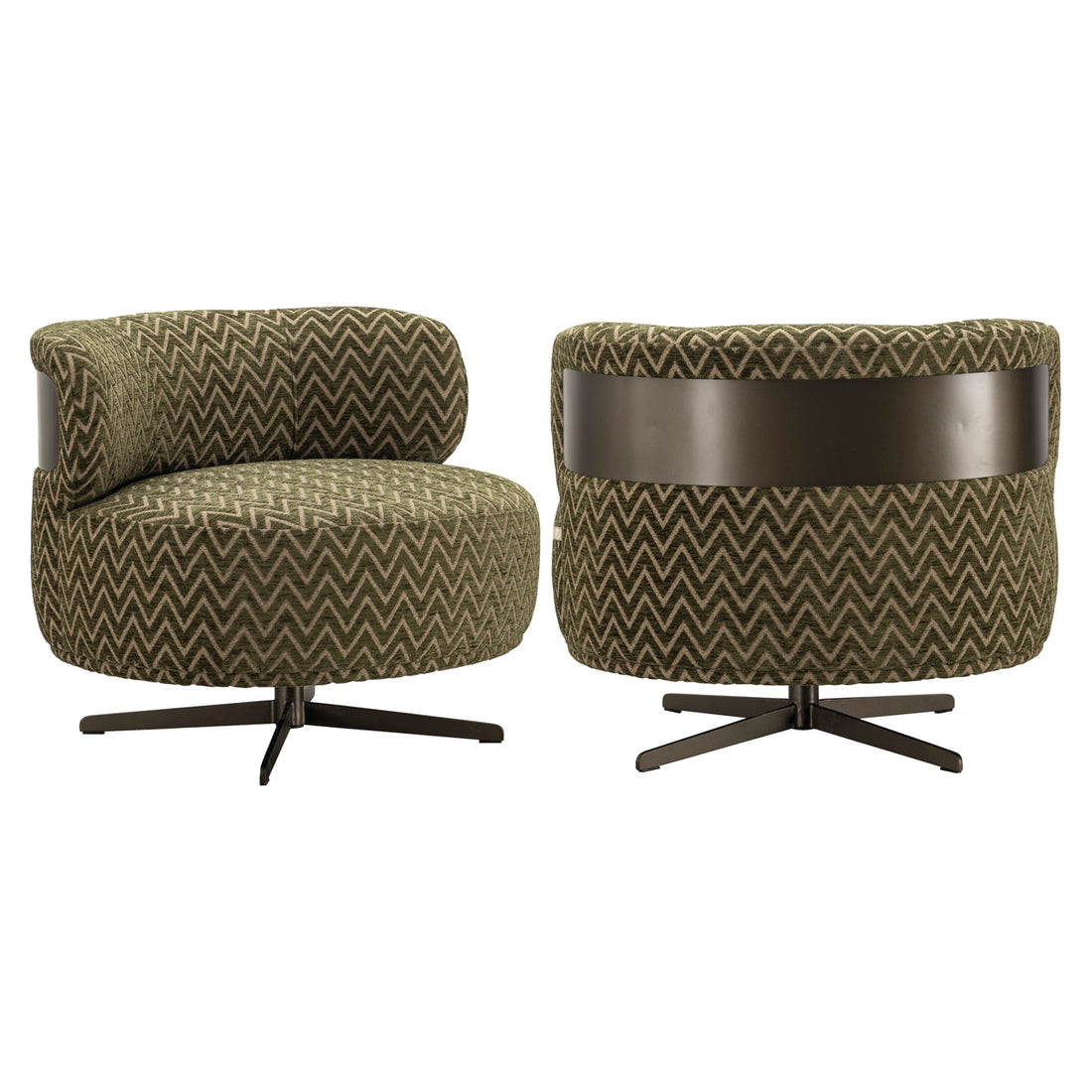 Richmond Interiors Lounge Stuhl Lauren moss chevron
