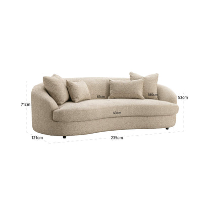 Richmond Interiors Sofa Morena cream blockweave Sofa Richmond Interiors