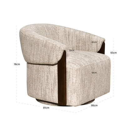 Richmond Interiors Lounge Stuhl Marina natural softweave swivel fire retardant