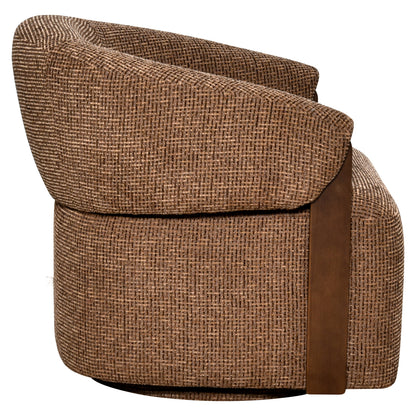 Richmond Interiors Lounge Stuhl Marina brown blockweave swivel fire retardant