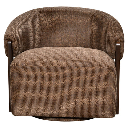 Richmond Interiors Lounge Stuhl Marina brown blockweave swivel fire retardant