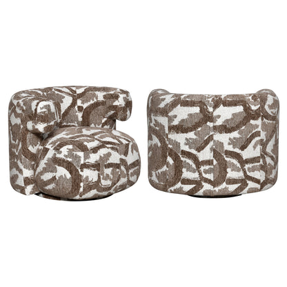Richmond Interiors Lounge Stuhl Talley brown nature swivel