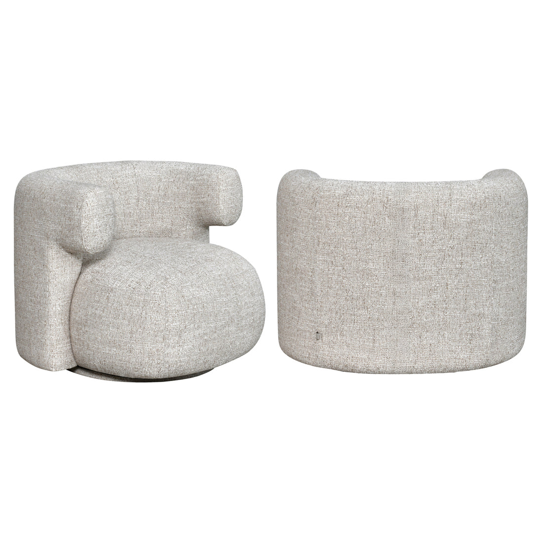 Richmond Interiors Lounge Stuhl Talley cream tweed swivel