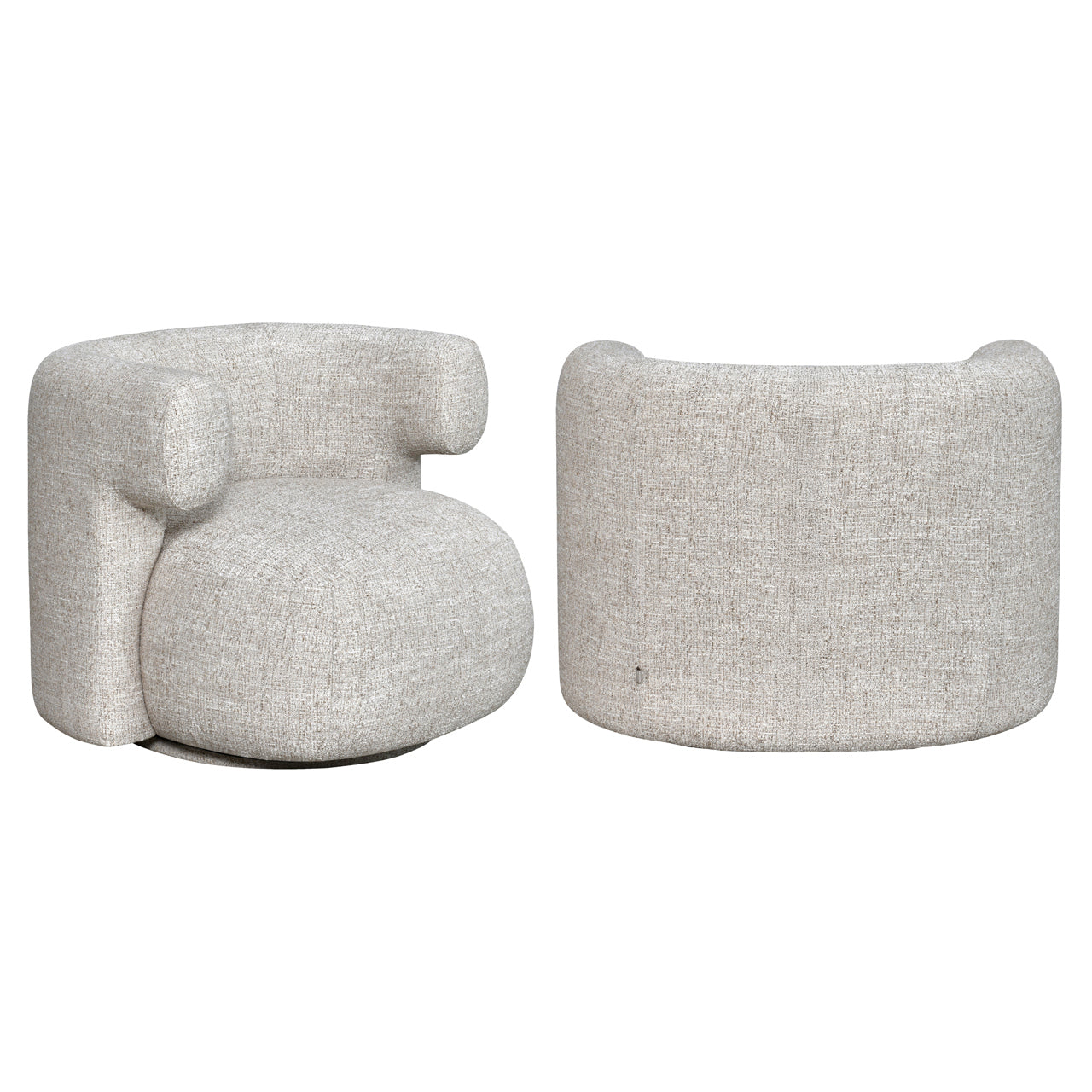 Richmond Interiors Lounge Stuhl Talley cream tweed swivel