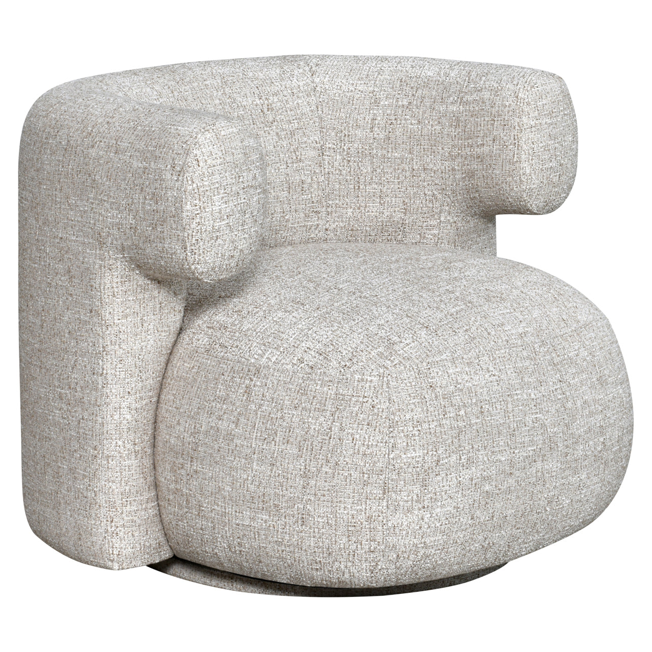 Richmond Interiors Lounge Stuhl Talley cream tweed swivel