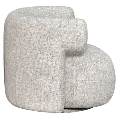 Richmond Interiors Lounge Stuhl Talley cream tweed swivel