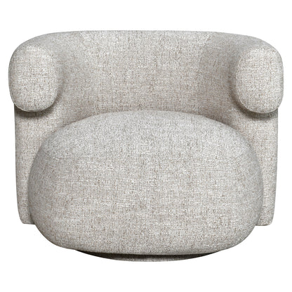 Richmond Interiors Lounge Stuhl Talley cream tweed swivel