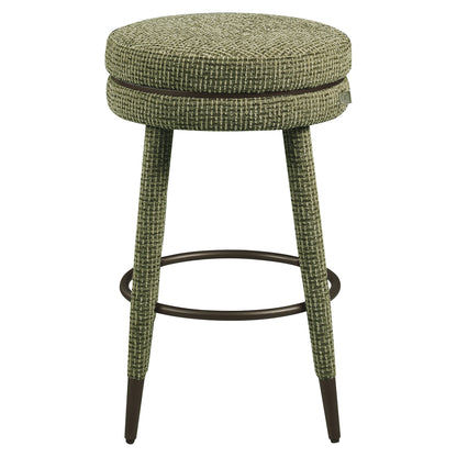 Richmond Interiors Thekenstuhl Tenashar green blockweave swivel