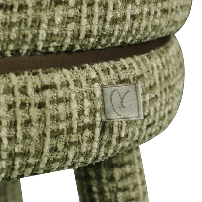 Richmond Interiors Thekenstuhl Tenashar green blockweave swivel