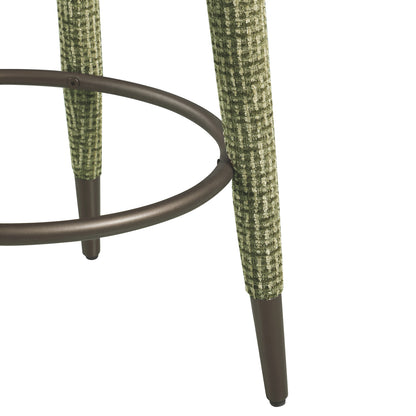 Richmond Interiors Thekenstuhl Tenashar green blockweave swivel
