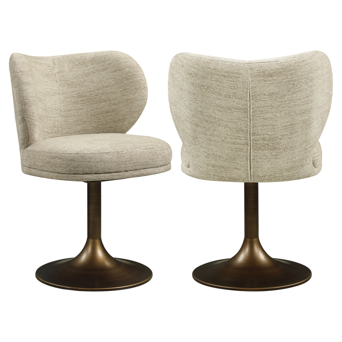 Richmond Interiors Esszimmerstuhl Amely natural softweave swivel