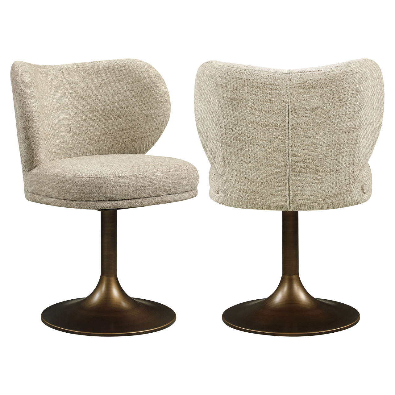 Richmond Interiors Esszimmerstuhl Amely natural softweave swivel