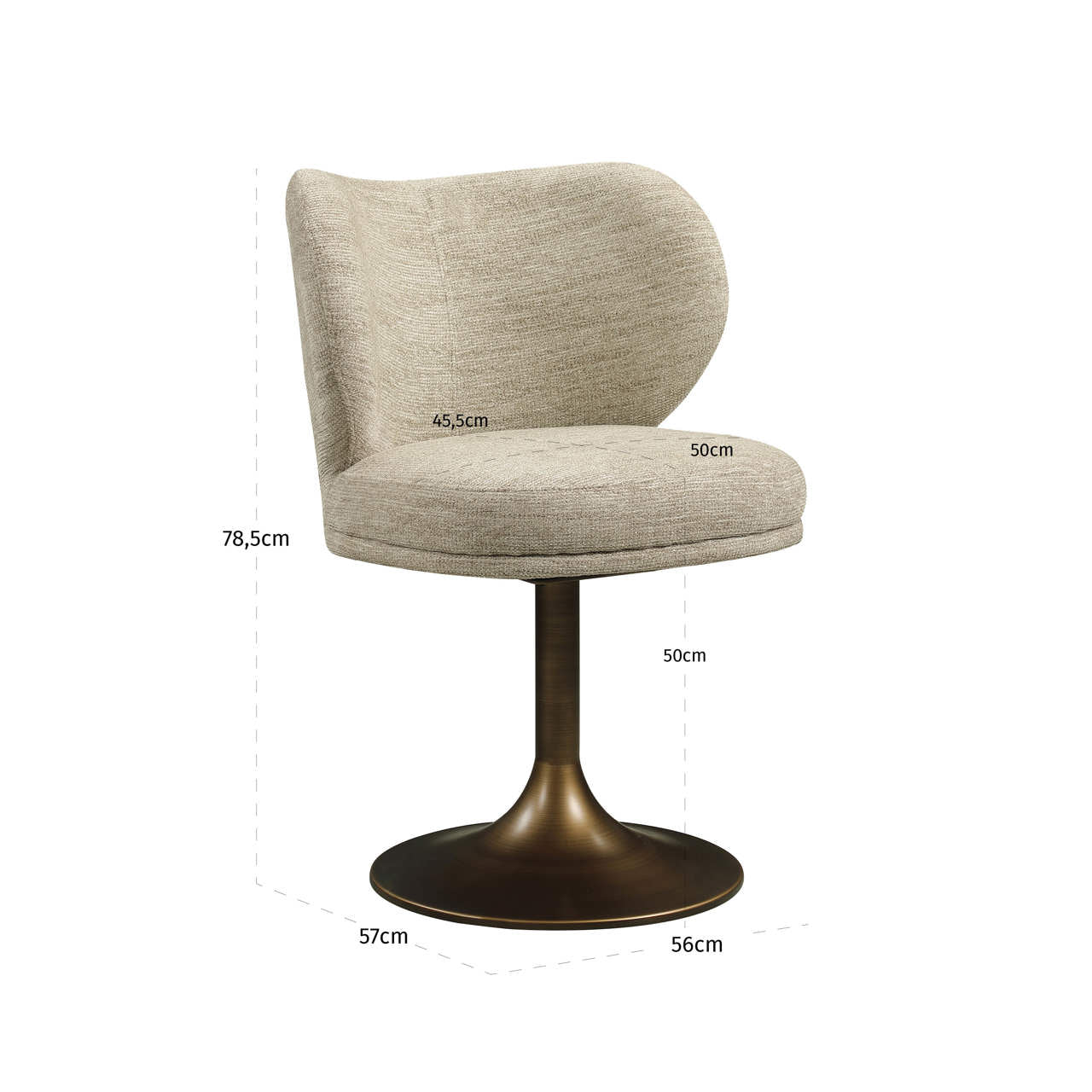 Richmond Interiors Esszimmerstuhl Amely natural softweave swivel Esszimmerstuhl Richmond Interiors