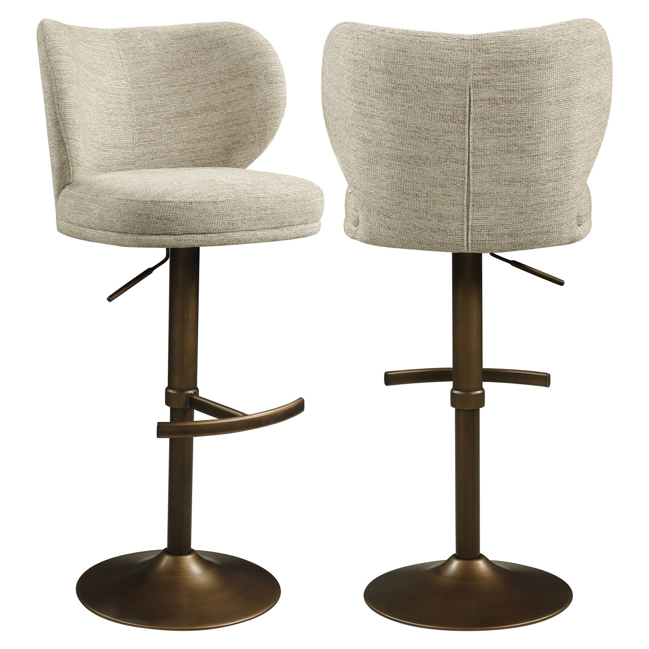Richmond Interiors Barhocker Amely natural softweave swivel