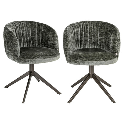 Richmond Interiors Esszimmerstuhl Cassi sage chenille swivel Richmond Interiors