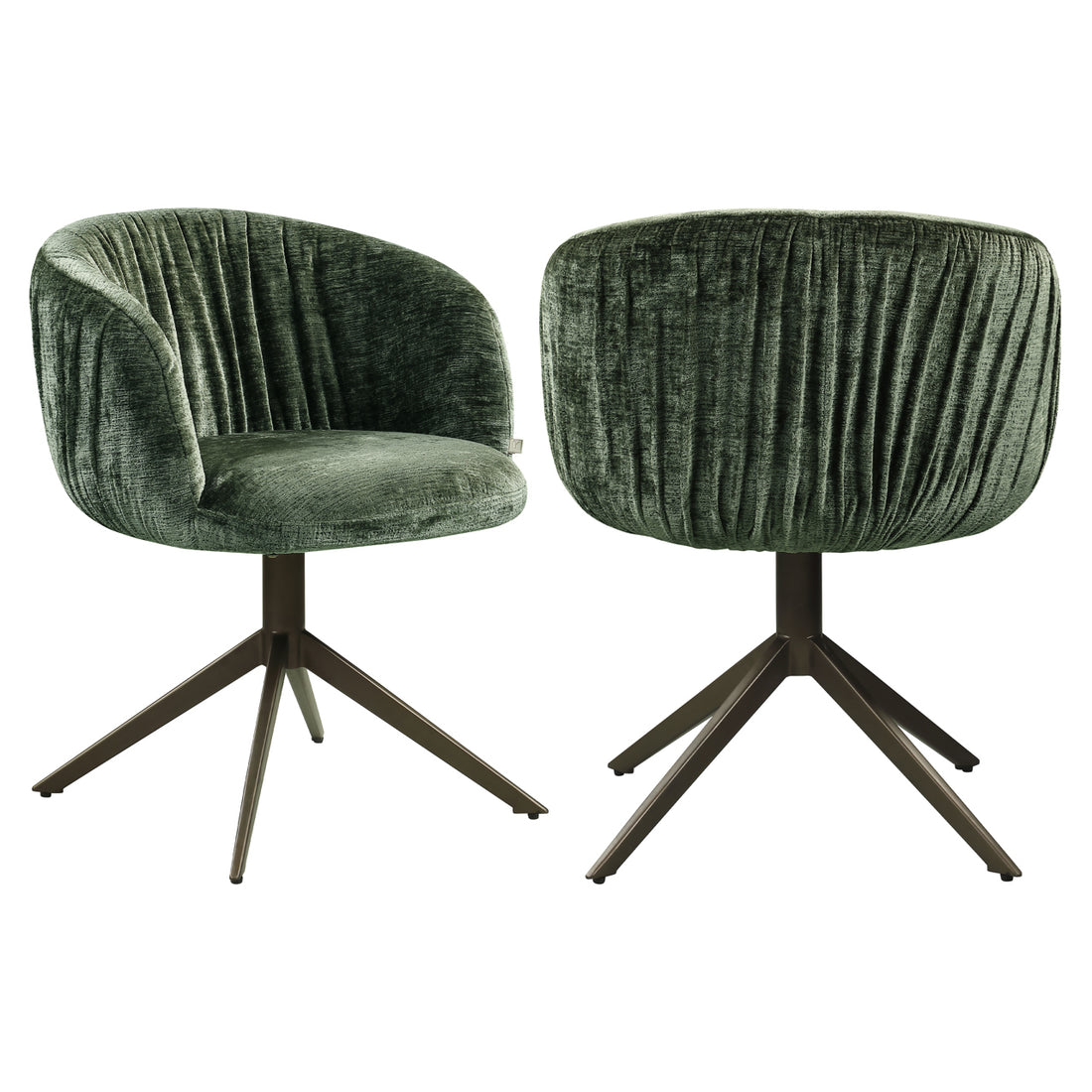 Richmond Interiors Esszimmerstuhl Cassi sage chenille swivel
