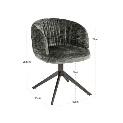 Richmond Interiors Esszimmerstuhl Cassi sage chenille swivel Richmond Interiors
