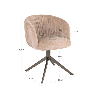 Richmond Interiors Esszimmerstuhl Cassi sand soft swivel Richmond Interiors