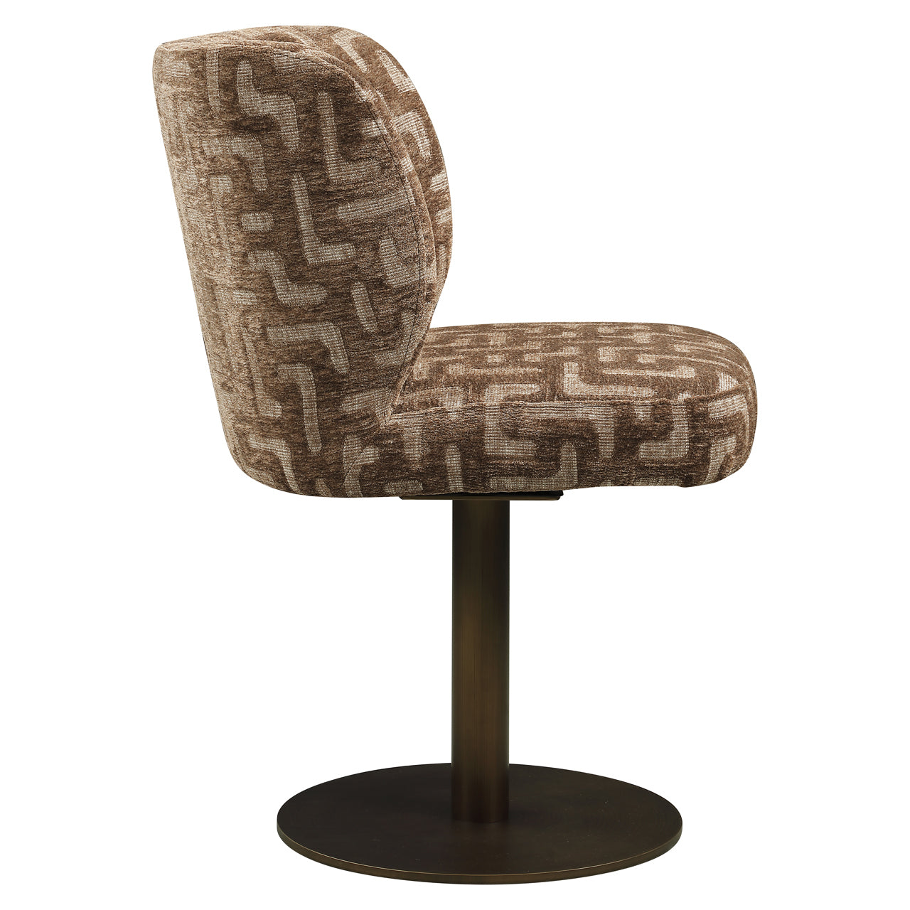 Richmond Interiors Esszimmerstuhl Fiona brown labyrinth swivel