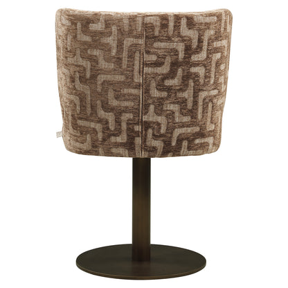 Richmond Interiors Esszimmerstuhl Fiona brown labyrinth swivel