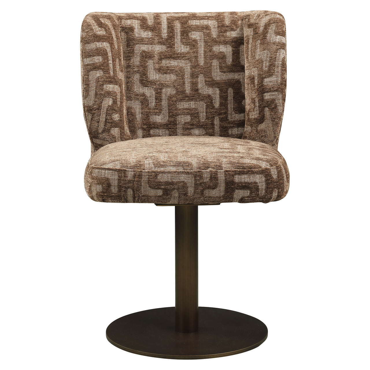Richmond Interiors Esszimmerstuhl Fiona brown labyrinth swivel