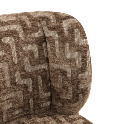 Richmond Interiors Esszimmerstuhl Fiona brown labyrinth swivel Richmond Interiors