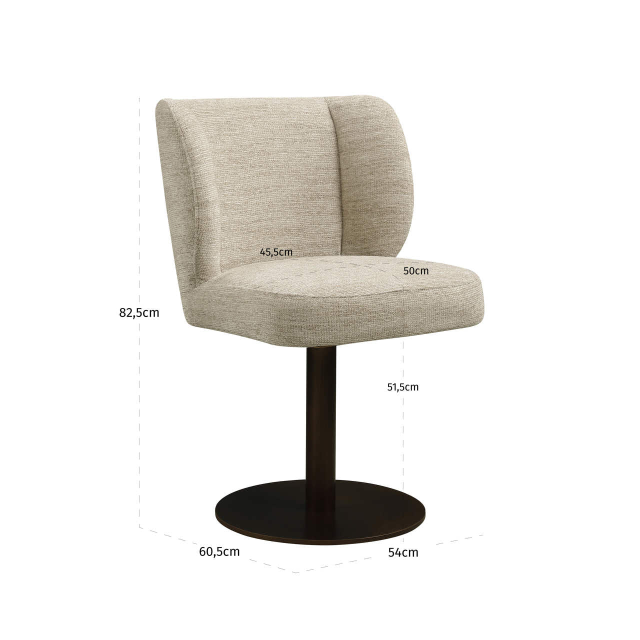 Richmond Interiors Esszimmerstuhl Fiona natural softweave swivel Esszimmerstuhl Richmond Interiors