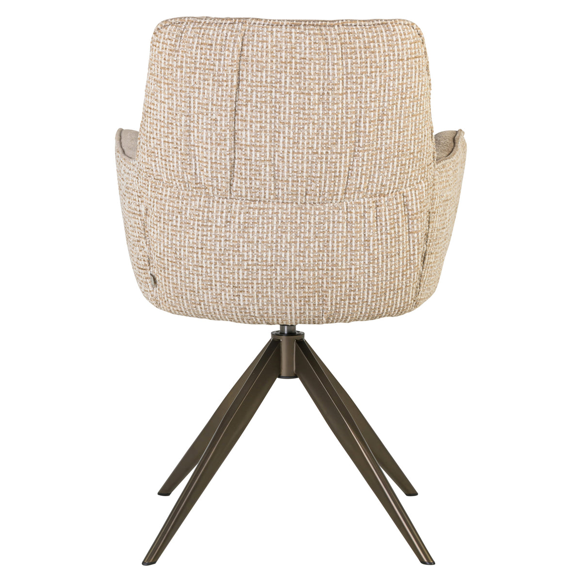 Richmond Interiors Esszimmerstuhl Chase cream blockweave swivel Richmond Interiors