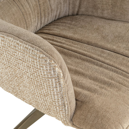 Richmond Interiors Esszimmerstuhl Chase cream blockweave swivel Richmond Interiors