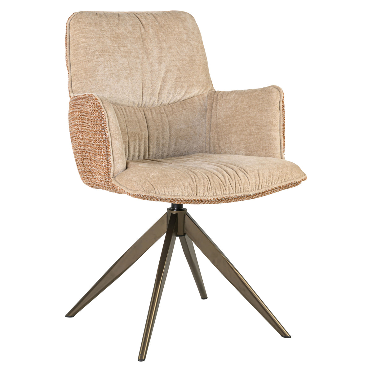 Richmond Interiors Esszimmerstuhl Chase ginger jacquard swivel Richmond Interiors