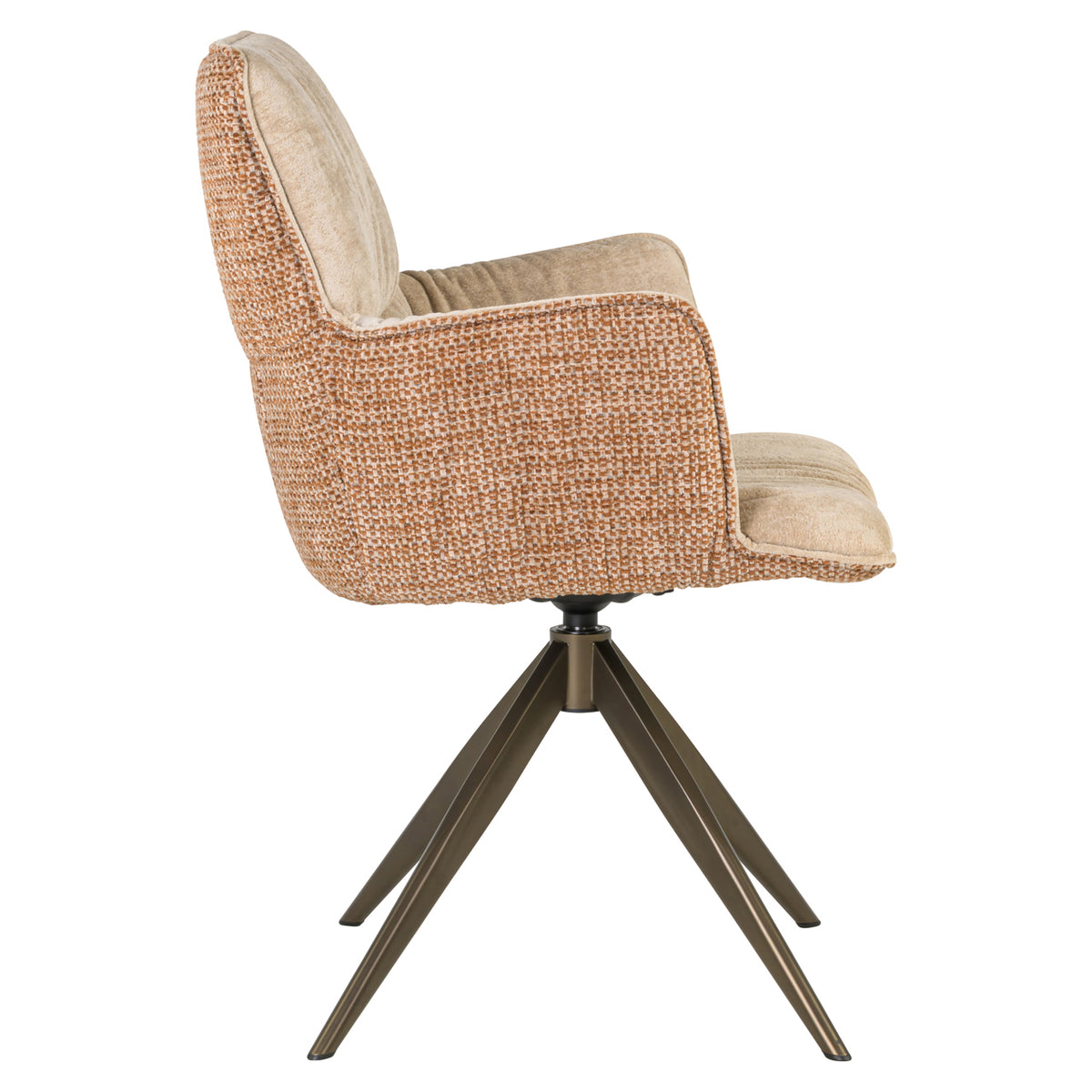 Richmond Interiors Esszimmerstuhl Chase ginger jacquard swivel Richmond Interiors