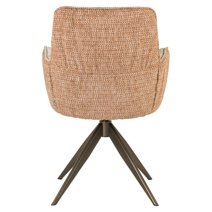 Richmond Interiors Esszimmerstuhl Chase ginger jacquard swivel Richmond Interiors