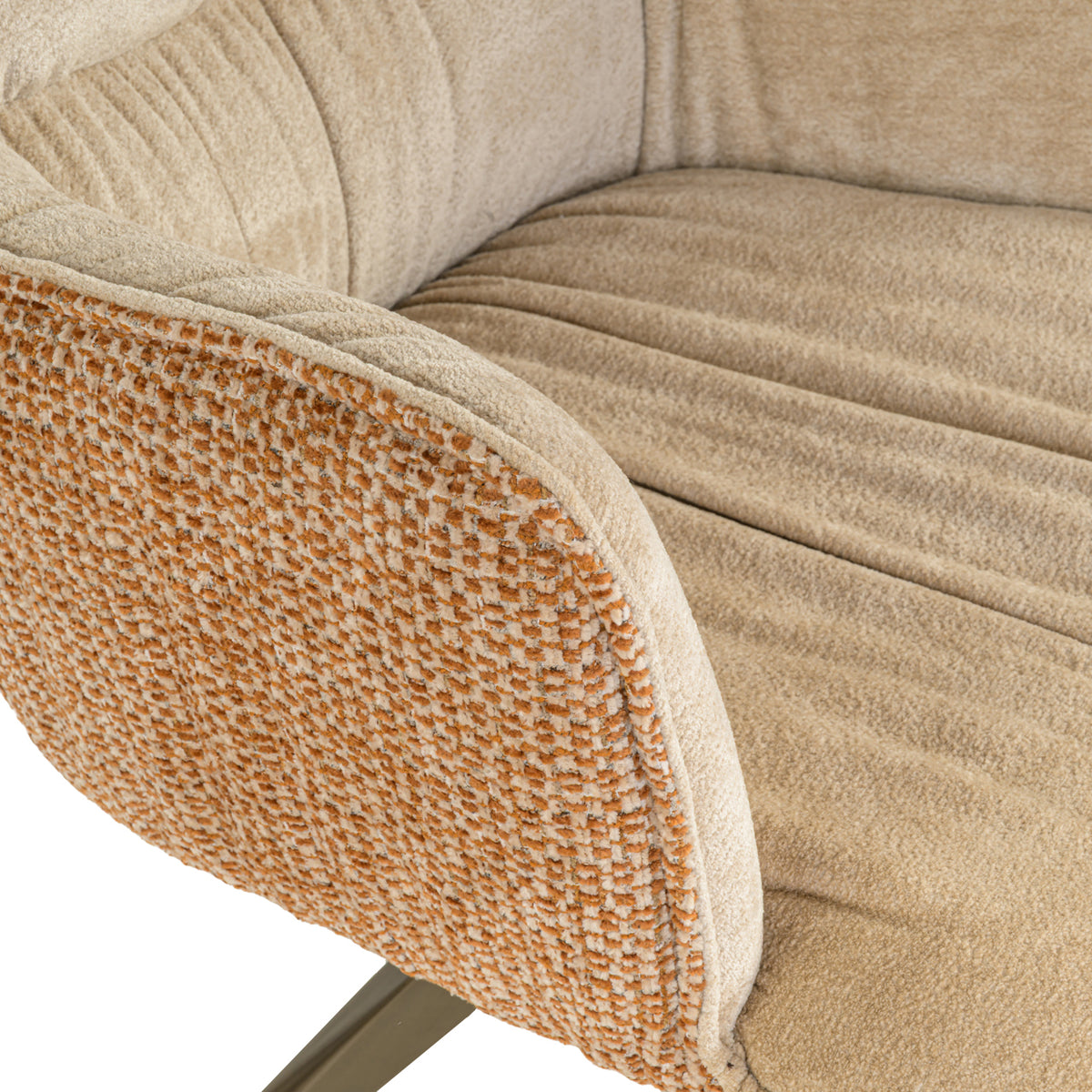 Richmond Interiors Esszimmerstuhl Chase ginger jacquard swivel