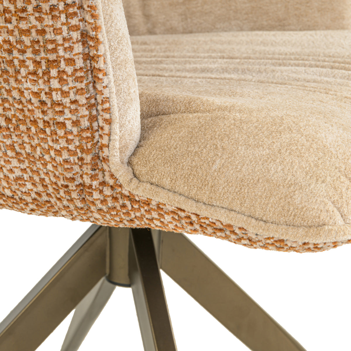 Richmond Interiors Esszimmerstuhl Chase ginger jacquard swivel Richmond Interiors