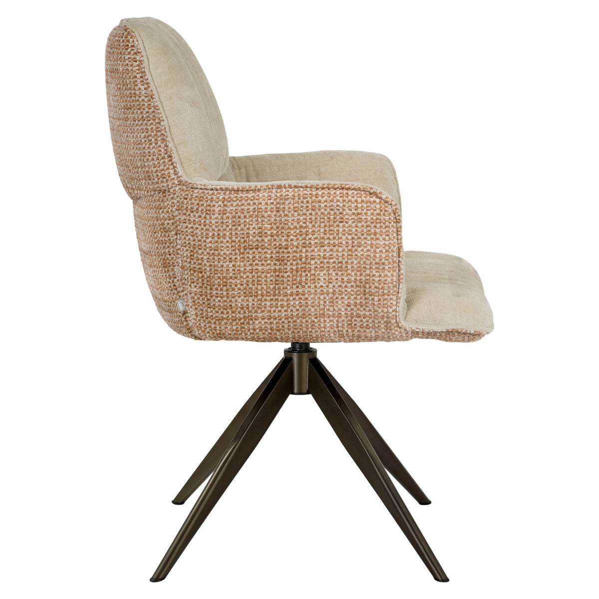 Richmond Interiors Esszimmerstuhl Chase ginger jacquard swivel Richmond Interiors