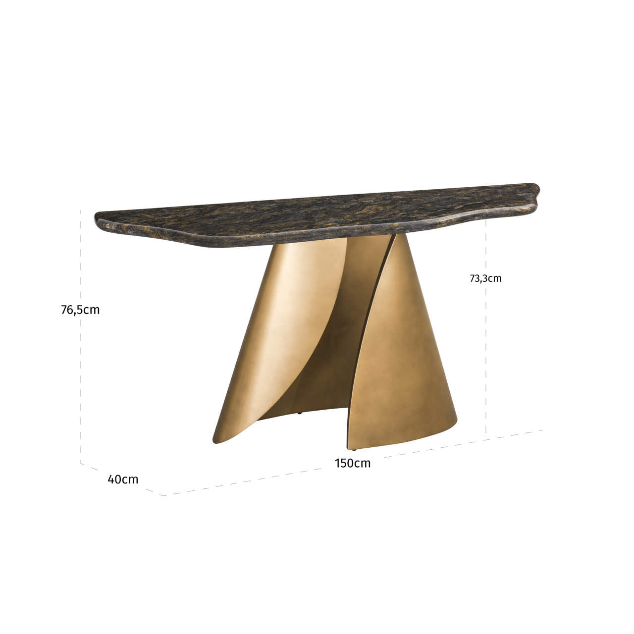 Richmond Interiors Konsole Goldman black