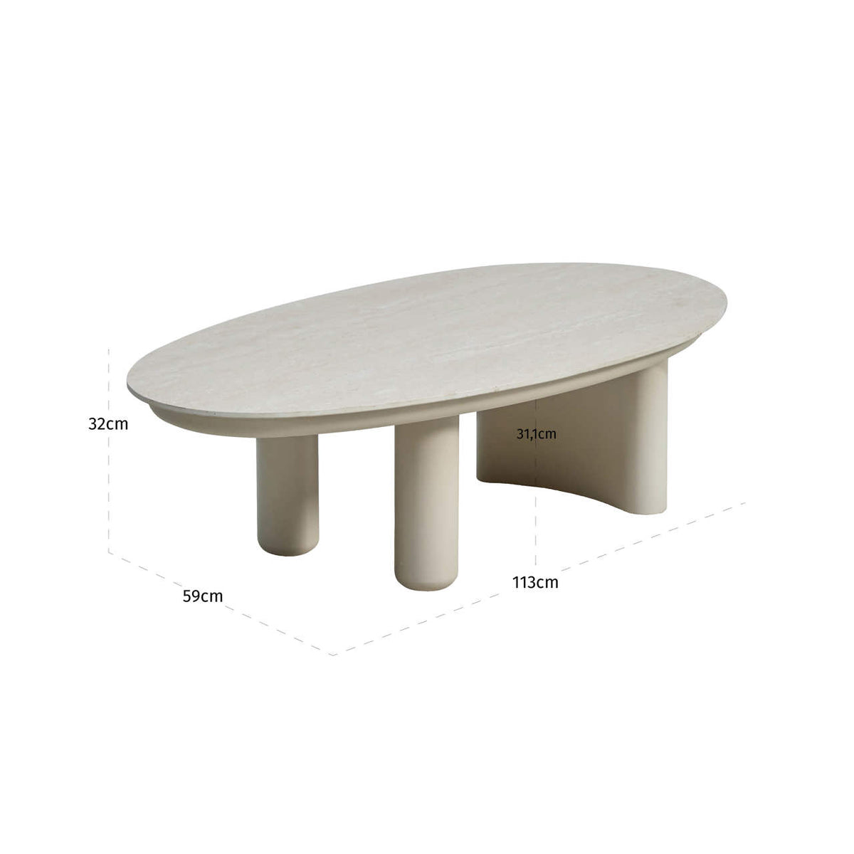 Richmond Interiors Gartencouchtisch Vêndome beige Richmond Interiors