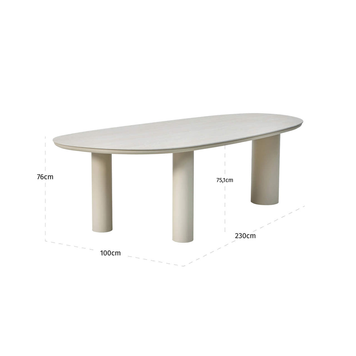 Richmond Interiors Outdoor Esstisch Jabali beige