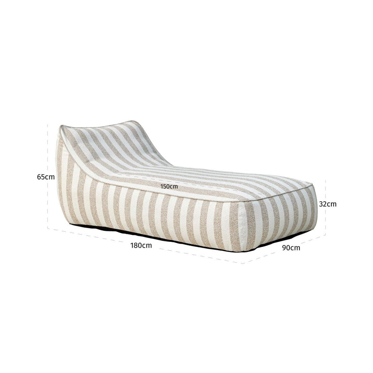 Richmond Interiors Outdoor Liege Solada ecru stripe