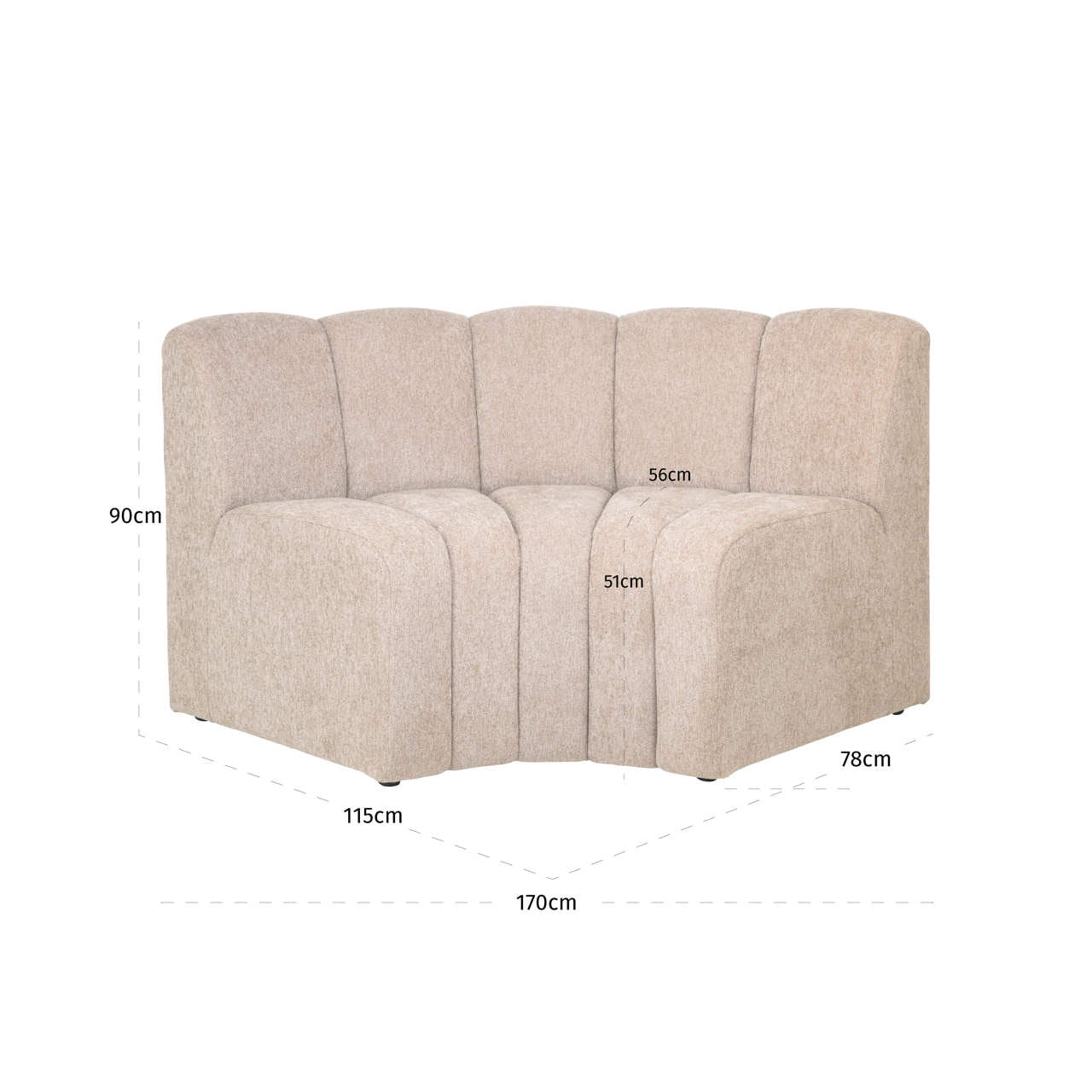 Richmond Interiors Sitzbank Landmark be easy sand corner round Sitzbank Richmond Interiors