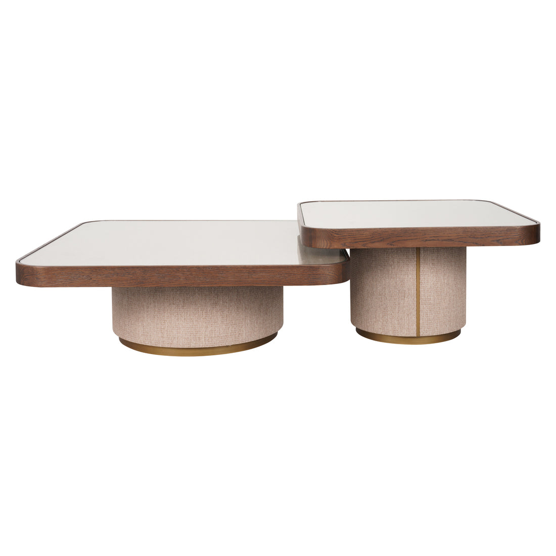 Richmond Interiors Couchtisch Willox beige including glass (Set of 2) Couchtisch Richmond Interiors