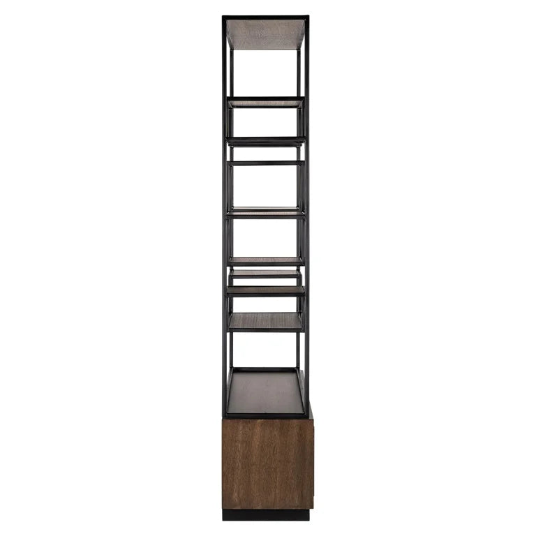 Richmond Interiors Wandschrank Bonvoy braun 2 Schubladen Offenes Regal Richmond Interiors