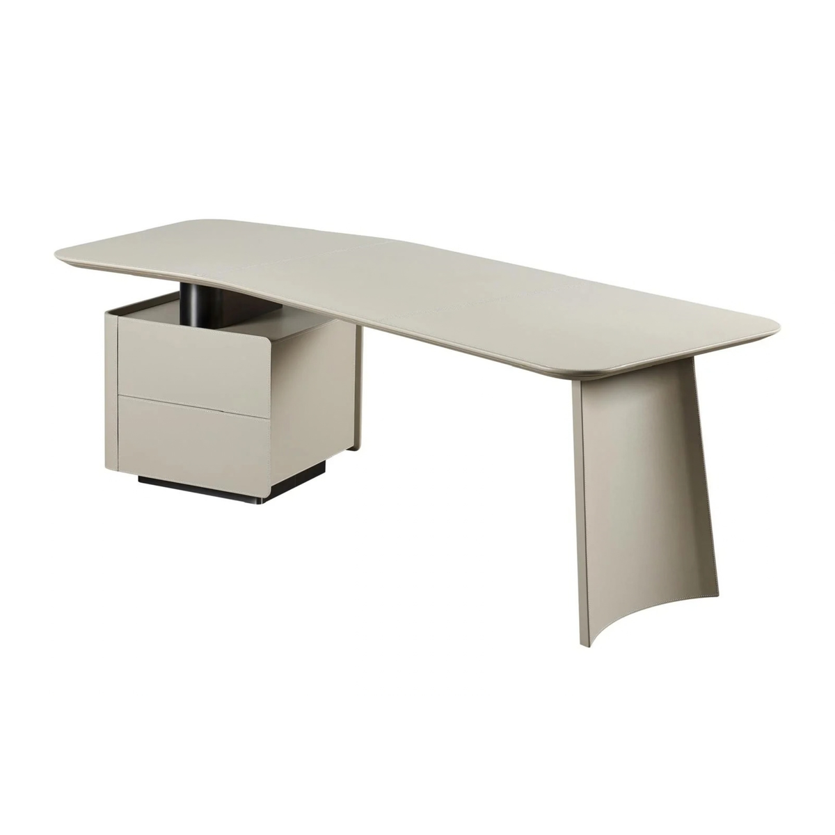 The Grand Collection FIORA Schreibtisch – Micro Leather Craie Schreibtisch The Grand Collection