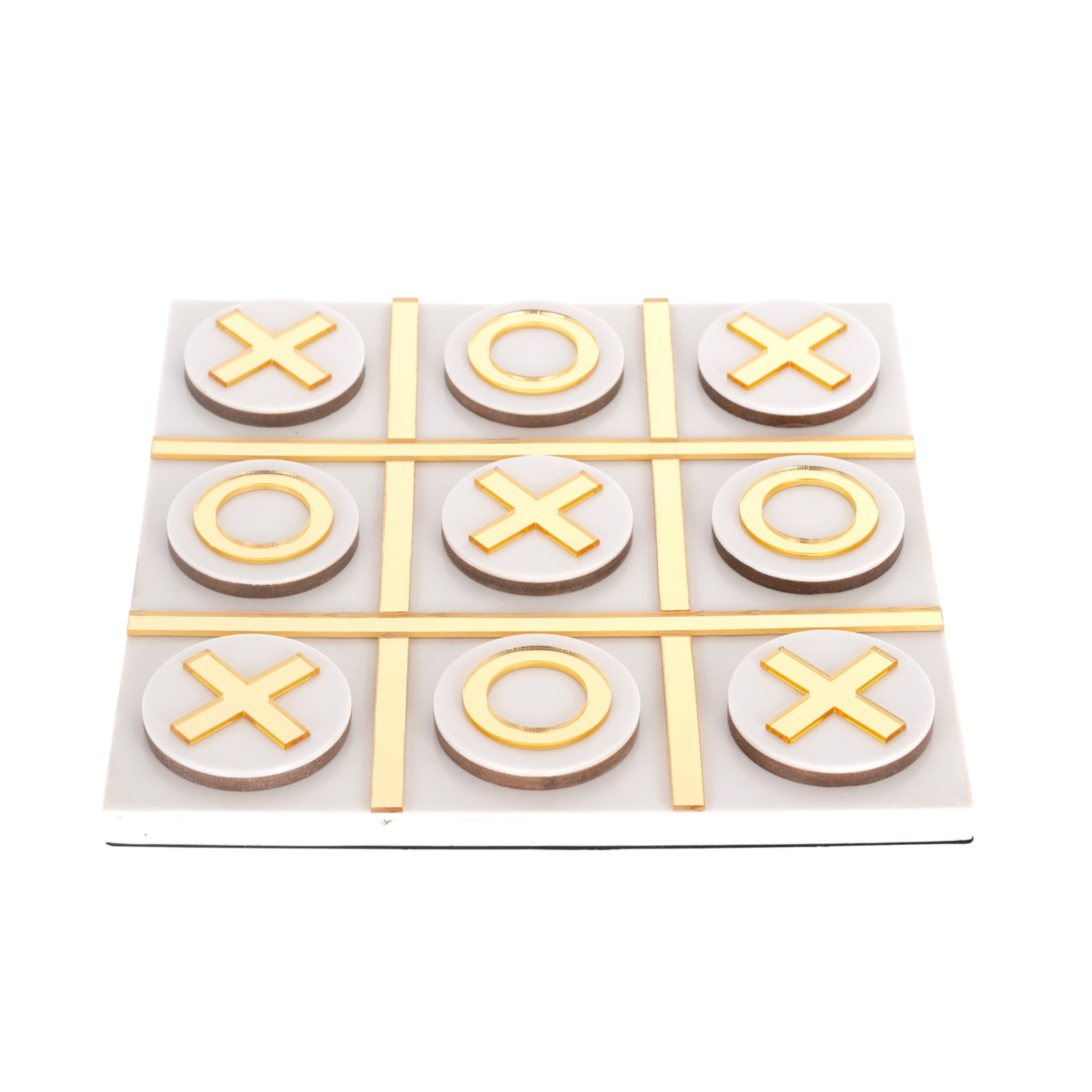 Richmond Interiors Dekoratives Spiel Maylie Weiß (Tic-Tac-Toe) Deko-Objekt Richmond Interiors