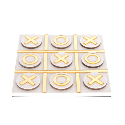 Richmond Interiors Dekoratives Spiel Maylie Weiß (Tic-Tac-Toe) Deko-Objekt Richmond Interiors