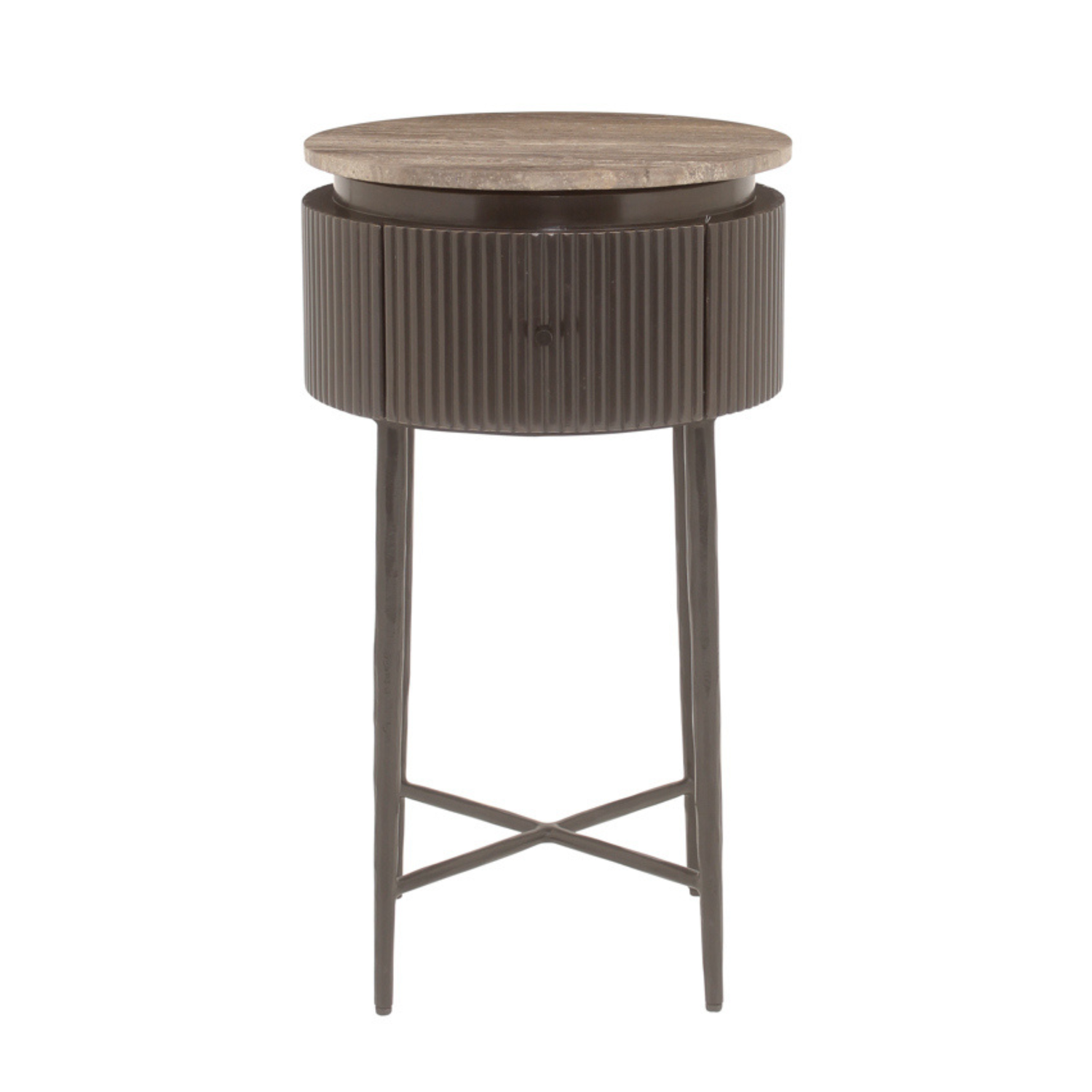 Richmond Interiors – Beistelltisch Russo Brown Beistelltisch rund Richmond Interiors