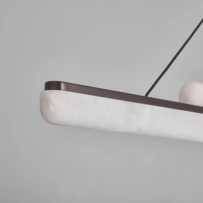 The Grand Collection Kronleuchter Loro – Bronze-Finish | Alabaster | Linear &amp; Elegant Pendelleuchte The Grand Collection