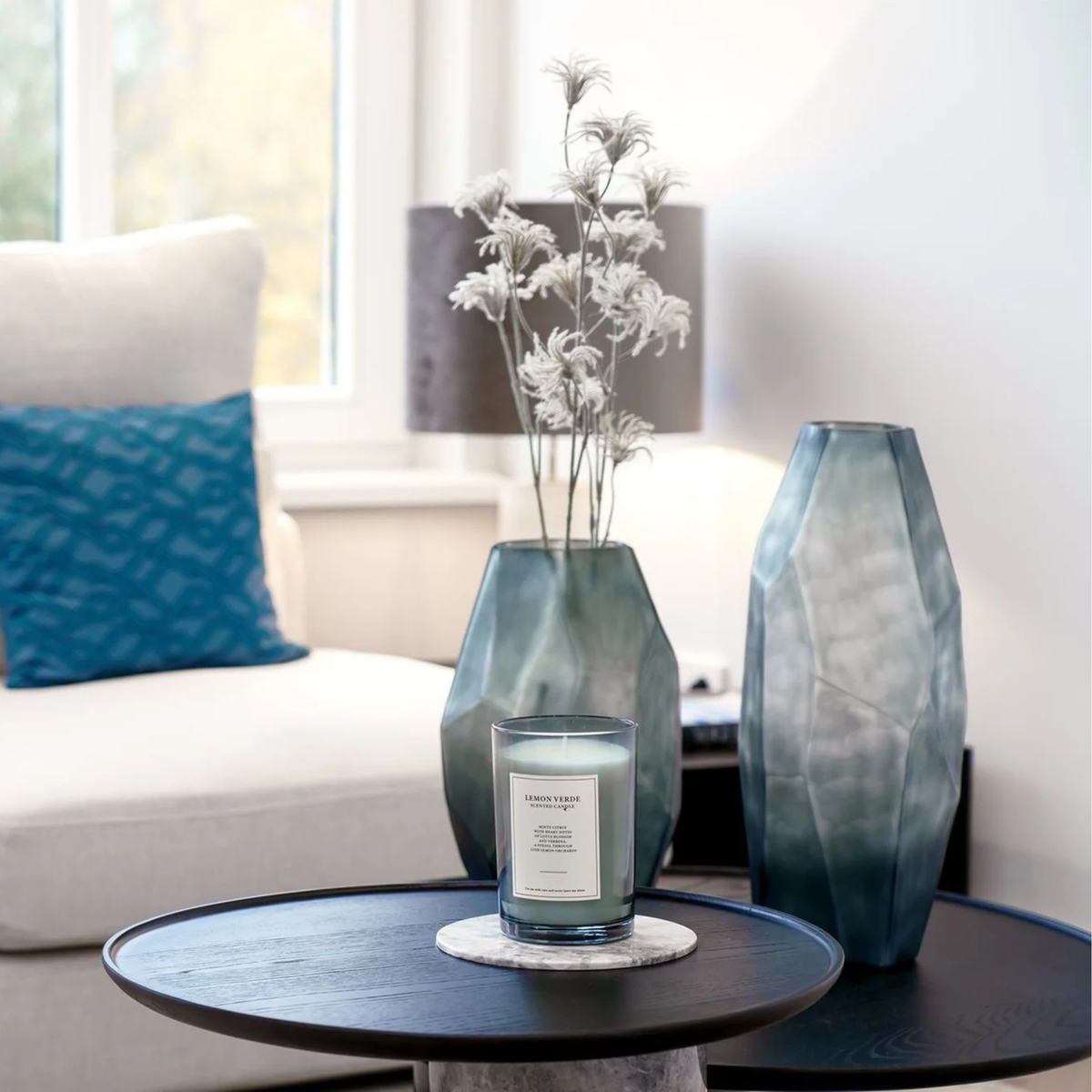 The Grand Collection SOFIA Couchtisch – Dunkler Marmor Couchtisch rund The Grand Collection