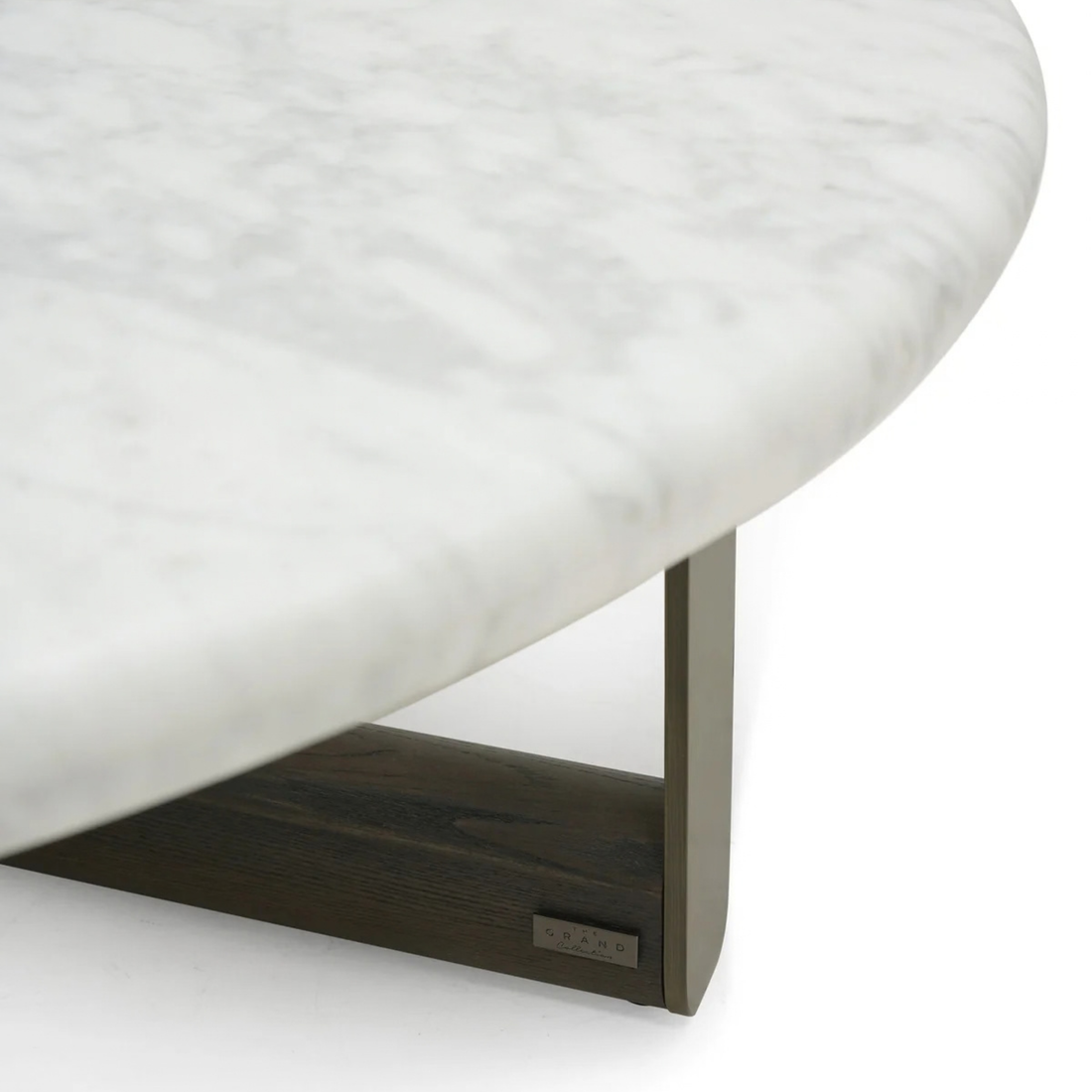 The Grand Collection FIRENZE Couchtisch – Weißer Marmor &amp; Bronze Couchtisch rund The Grand Collection